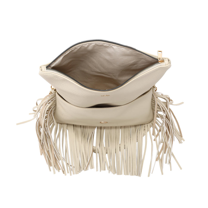 Metallic fringe shoulder bag wholesale