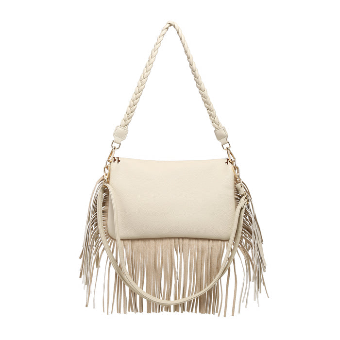Metallic fringe shoulder bag wholesale
