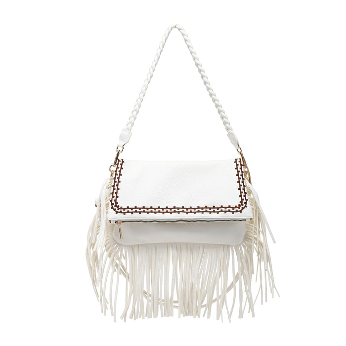Metallic fringe shoulder bag wholesale