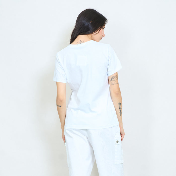 Minimal floral line art cotton t-shirt wholesale