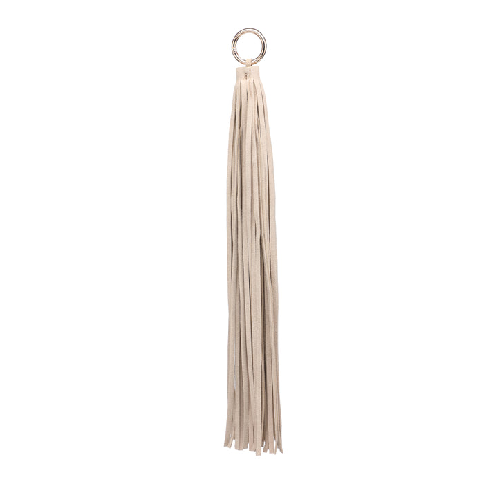Minimal long tassel fringe keychain bag accessory wholesale