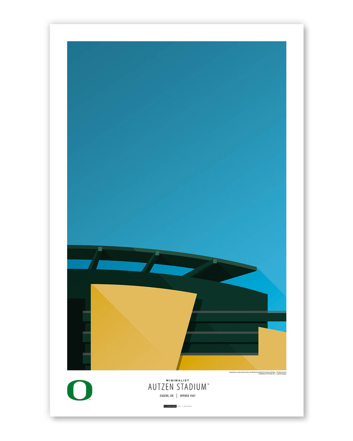 Minimalist Autzen Stadium