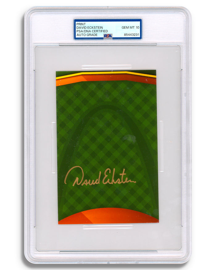 Minimalist Busch Stadium - David Eckstein Autographed - Art Slab - PSA Gem Mint 10