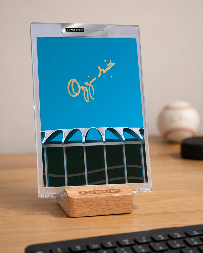 Minimalist Busch Stadium - Ozzie Smith Autograph Slab - Authenticated