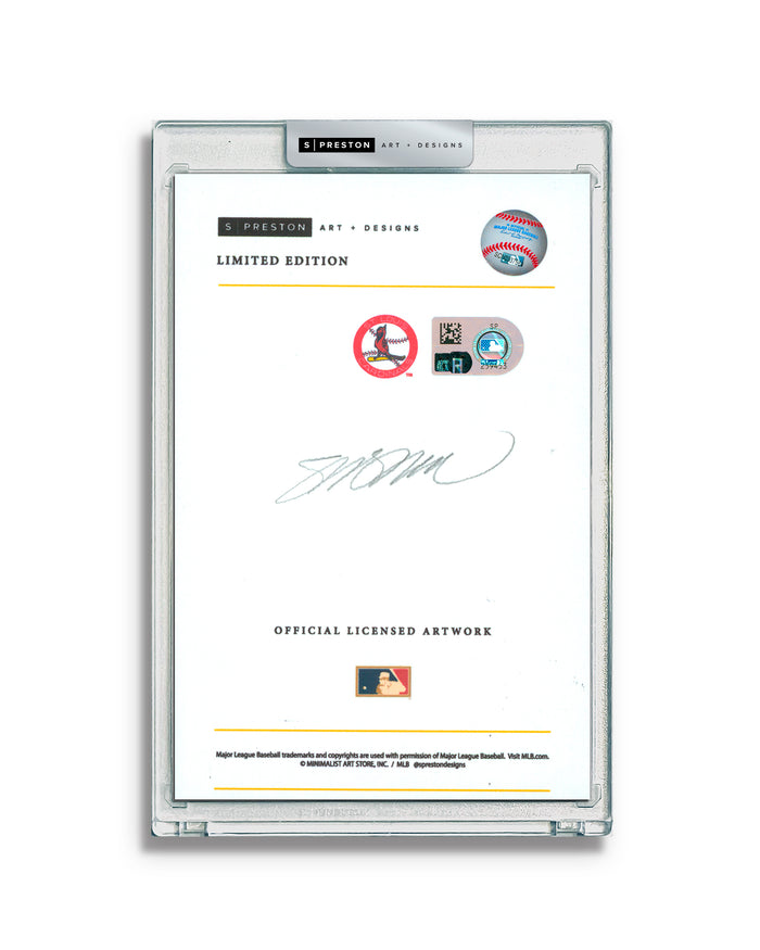 Minimalist Busch Stadium - Ozzie Smith Autograph Slab - Authenticated