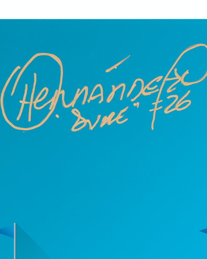 Minimalist Yankee Stadium Print - Orlando "El Duce" Hernandez Autographed - Authenticated