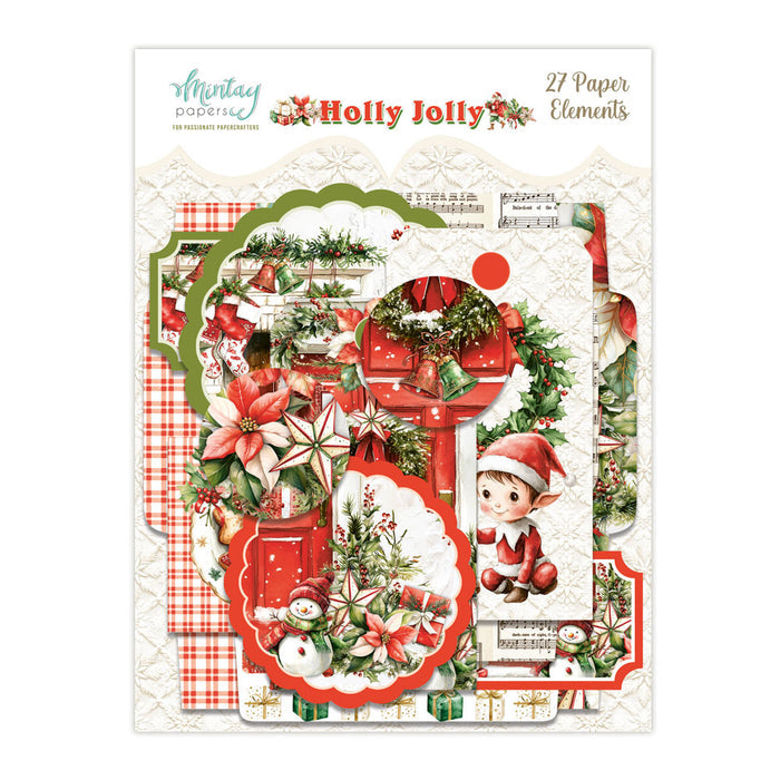 Mintay - Paper Elements - Holly Jolly (27pc). Available at Embellish Away located in Bowmanville Ontario Canada.