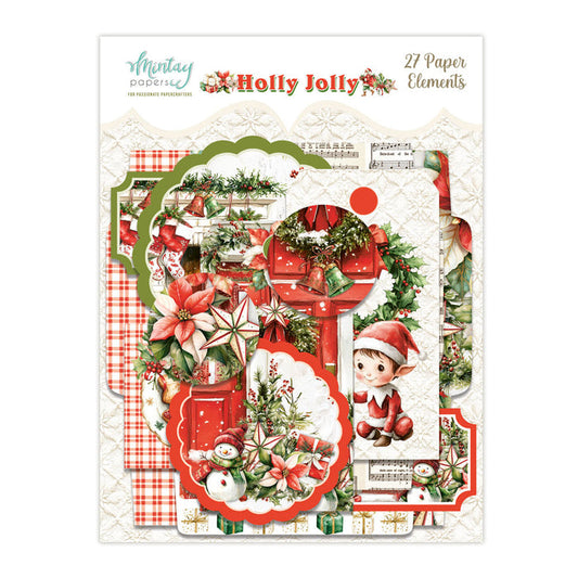 Mintay - Paper Elements - Holly Jolly (27pc). Available at Embellish Away located in Bowmanville Ontario Canada.