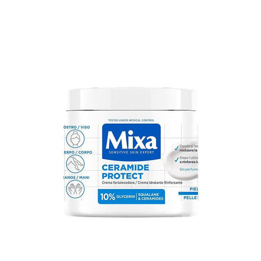 MIXA Sensitive Skin Expert Ceramide Protect 10% Glycerin Squalane & Ceramides كريم الجسم من ميكسا