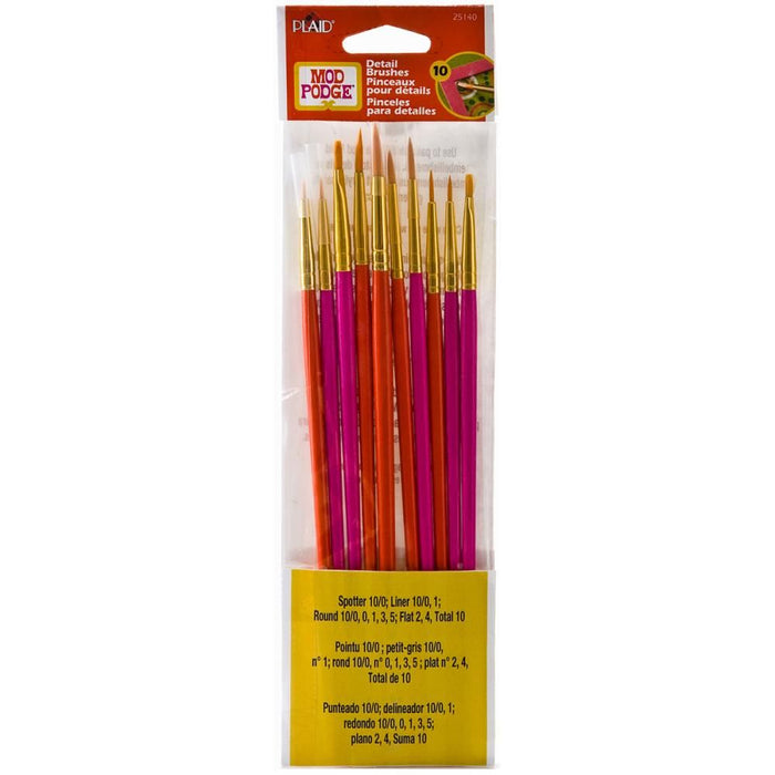 Mod Podge Brush Set 10 Pieces 25140