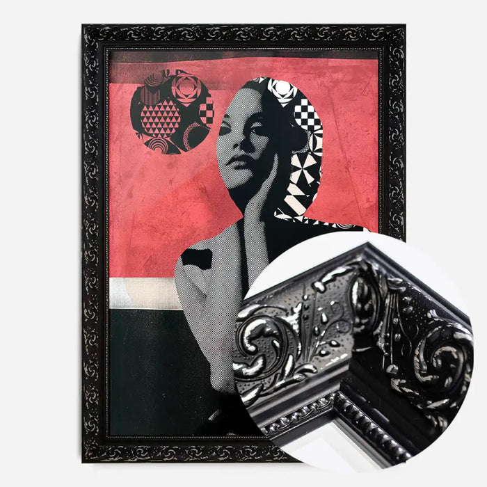 21x30cm | 8¼ x 11¾in / Black Ornate Frame