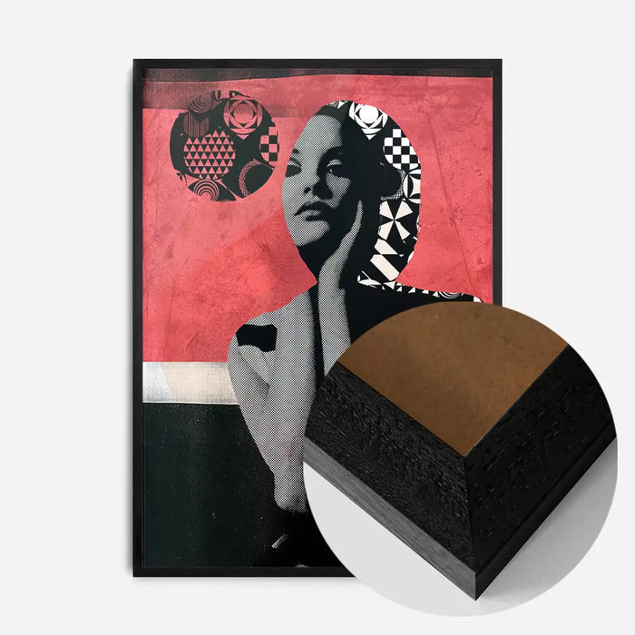 21x30cm | 8¼ x 11¾in / Black Wood Frame