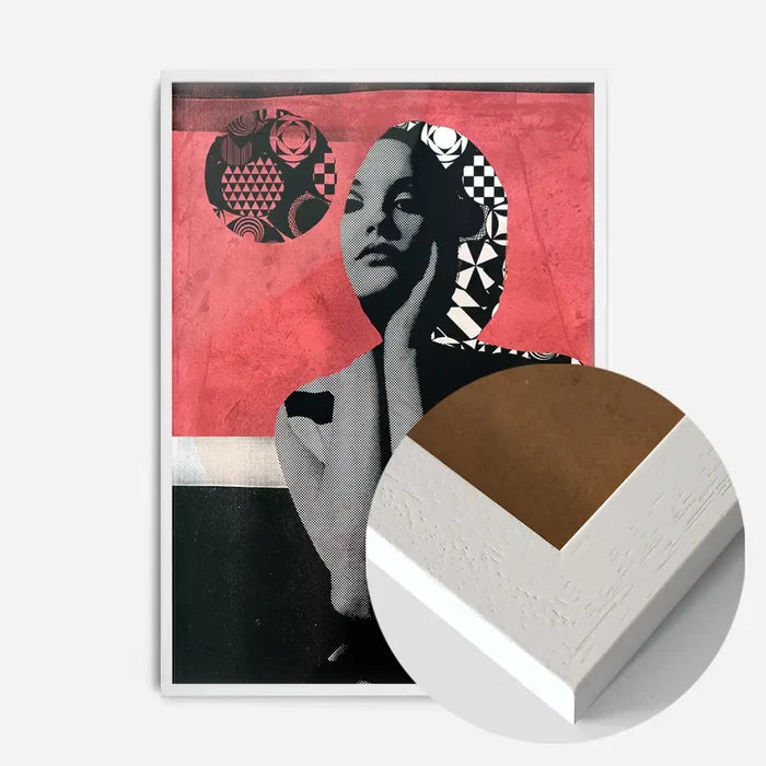 21x30cm | 8¼ x 11¾in / White Wood Frame
