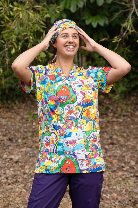 Monster Mash - Women's Scrub Top