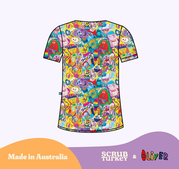 Monster Mash - Women's Scrub Top