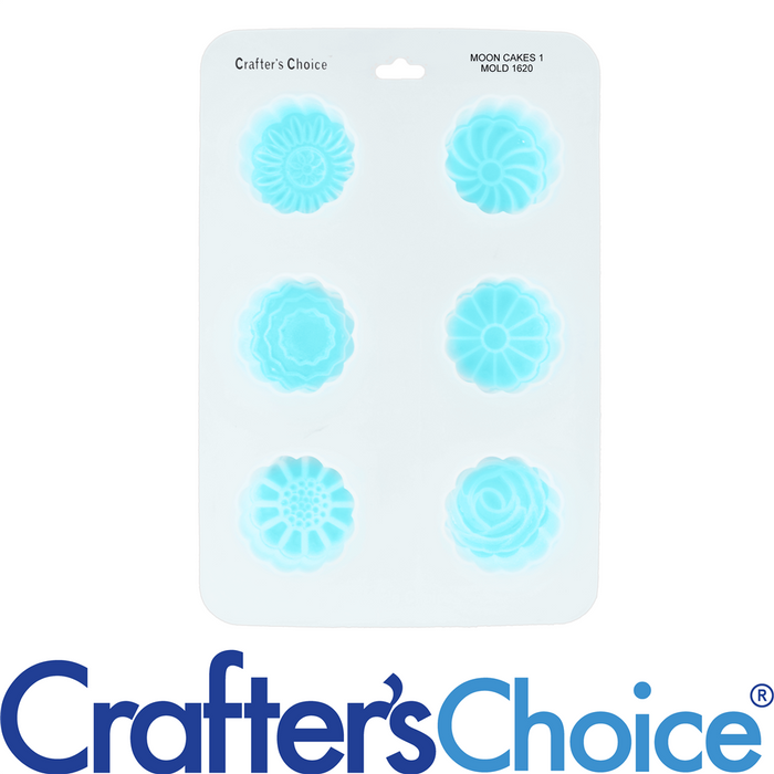 Moon Cakes Round Silicone Soap Mold 1620