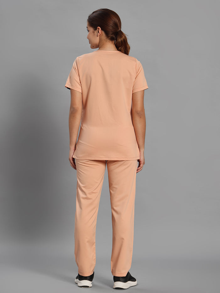Move Lite Women Coral Mist (Core V Neck) Scrub Set