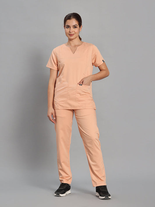 Move Lite Women Coral Mist (Nova V Neck) Scrub Set