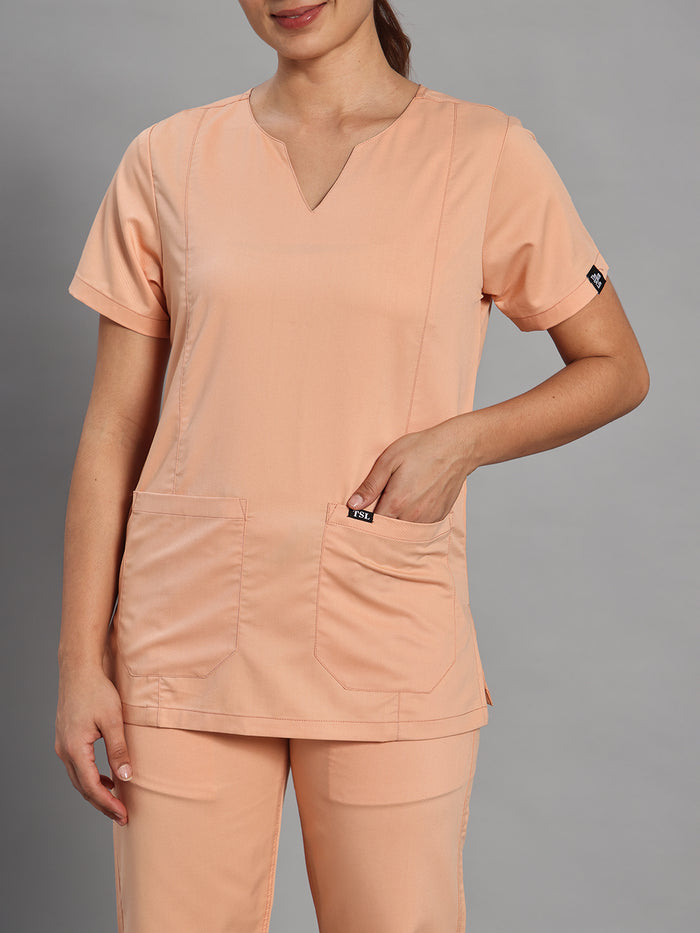 Move Lite Women Coral Mist (Nova V Neck) Scrub Set