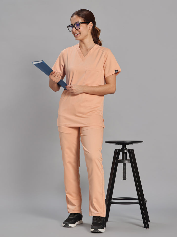 Move Lite Women Coral Mist V Scrub Set