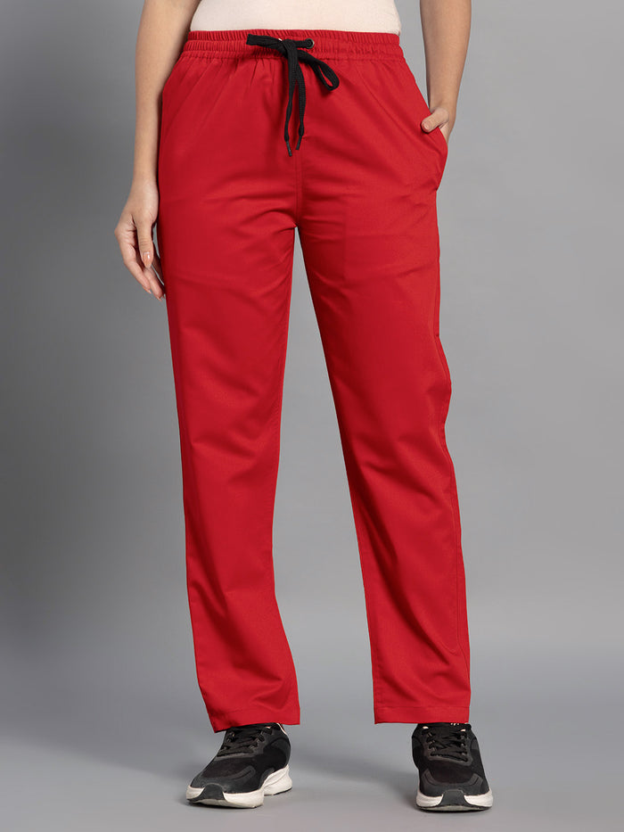 Move Lite Women Ember Red (Soft V Neck) Scrub Set