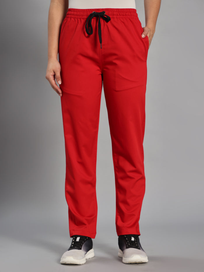 Move Lite Women Ember Red V Scrub Set
