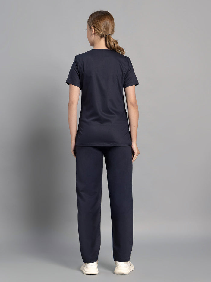 Move Lite Women  Ink blue (Core V Neck) Scrub Set