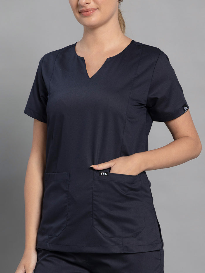 Move Lite Women Ink Blue (Nova V Neck) Scrub Set