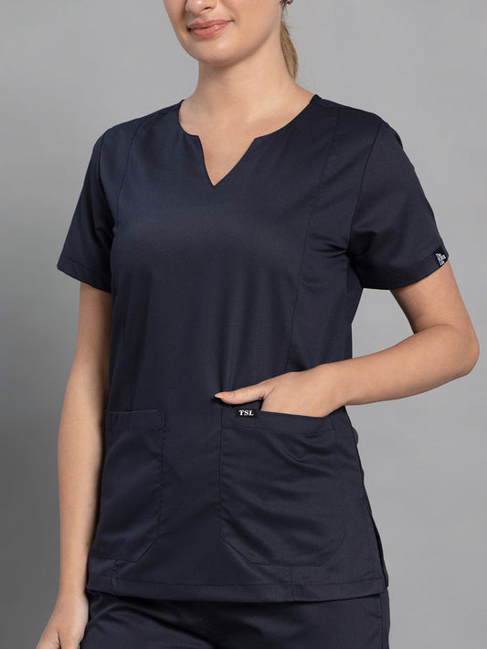 Move Lite Women Ink Blue (Nova V Neck) Scrub Set