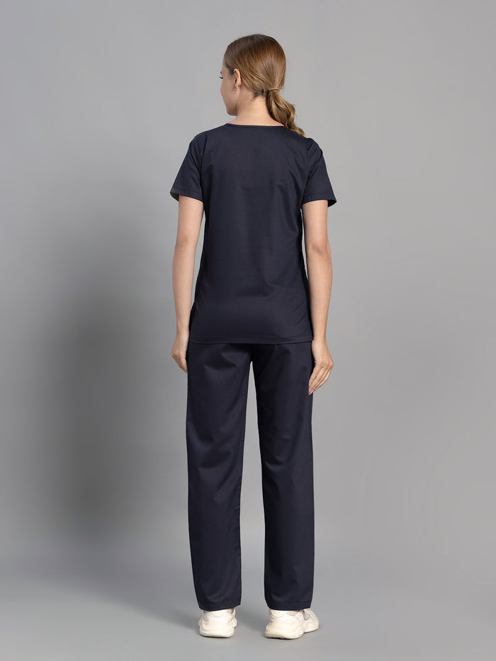 Move Lite Women Ink Blue (Nova V Neck) Scrub Set