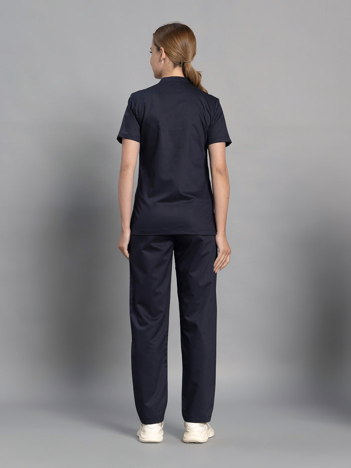 Move Lite Women Ink blue (Star V Neck) Scrub Set