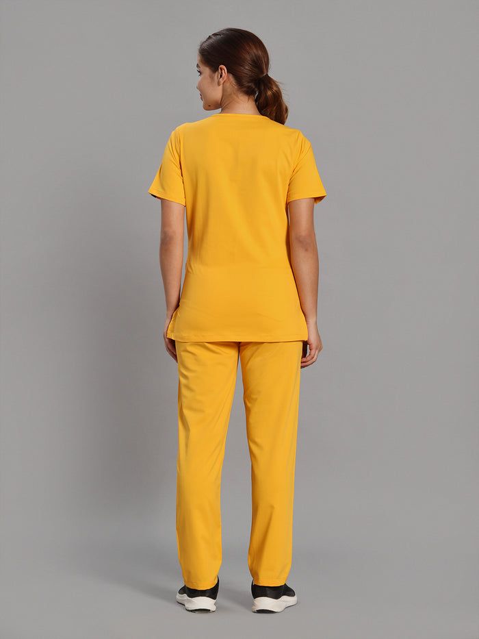 Move Lite Women Marigold (Core V Neck) Scrub Set