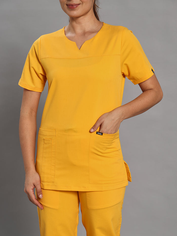 Move Lite Women Marigold (Core V Neck) Scrub Set