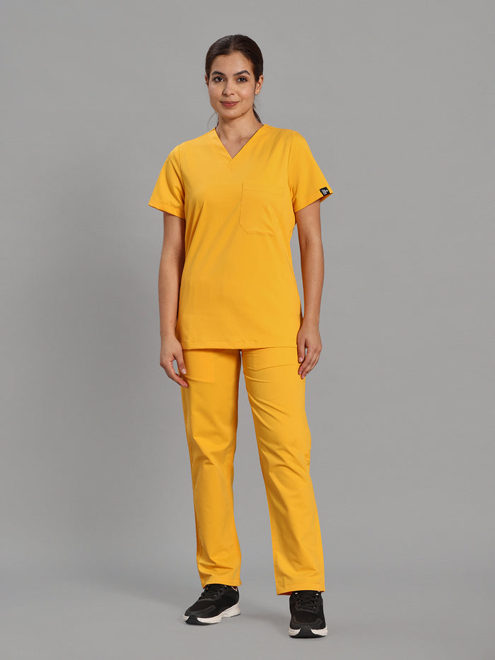 Move Lite Women Marigold V Scrub Set