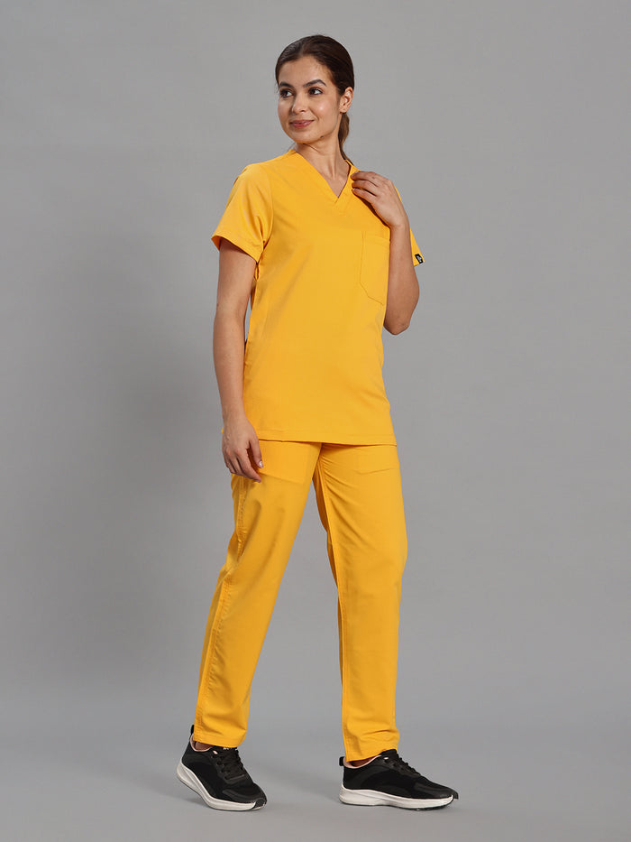 Move Lite Women Marigold V Scrub Set