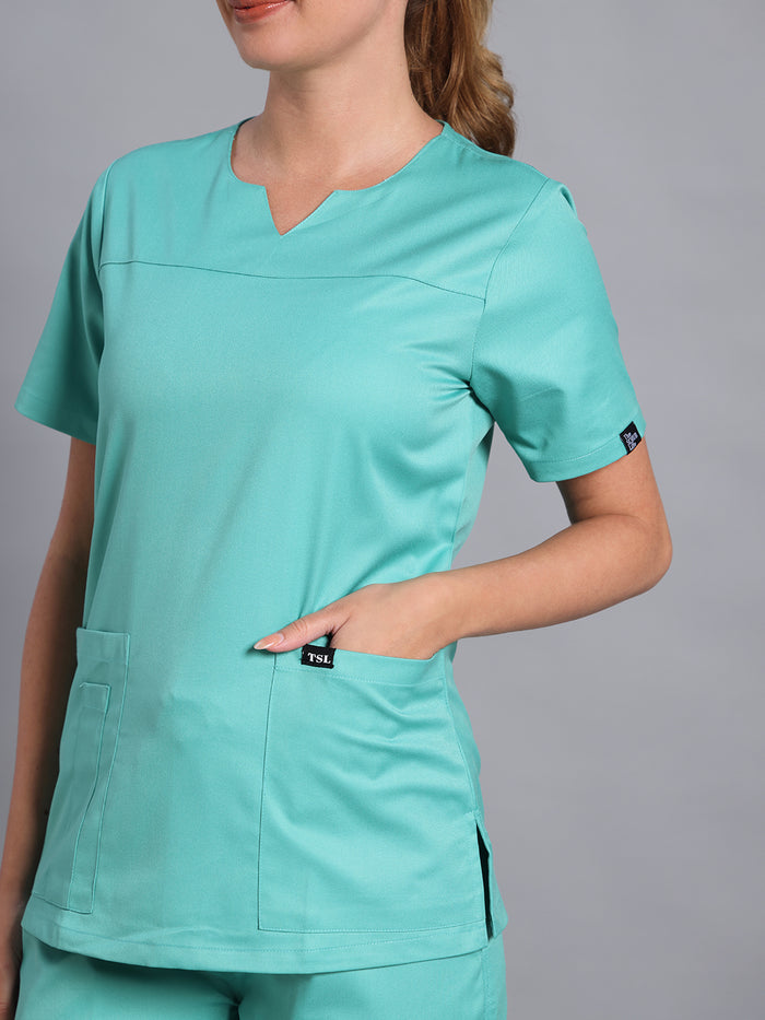 Move Lite Women Mint Green (Core V Neck) Scrub Set