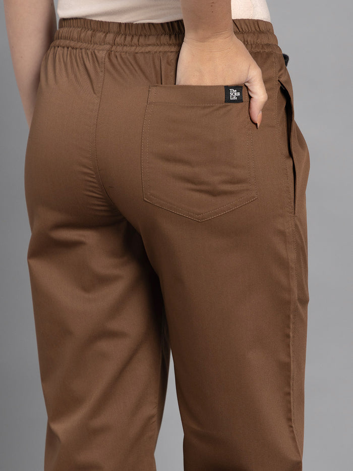 Move Lite Women Mocha (Core V Neck) Scrub Set