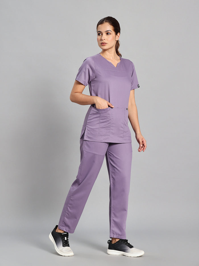 Move Lite Women Ube (Core V Neck) Scrub Set