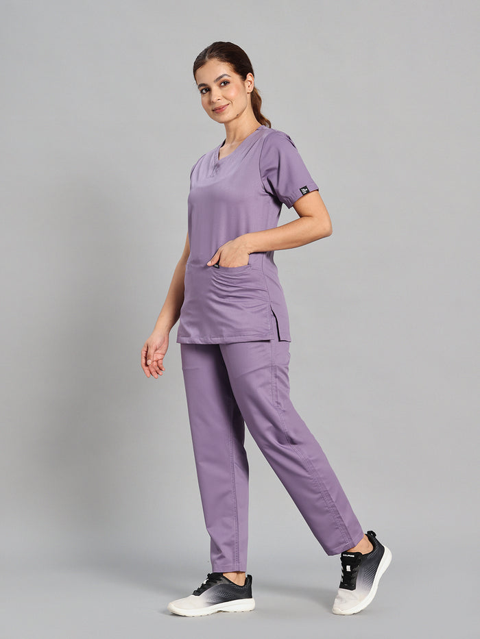 Move Lite Women Ube (Soft V Neck) Scrub Set
