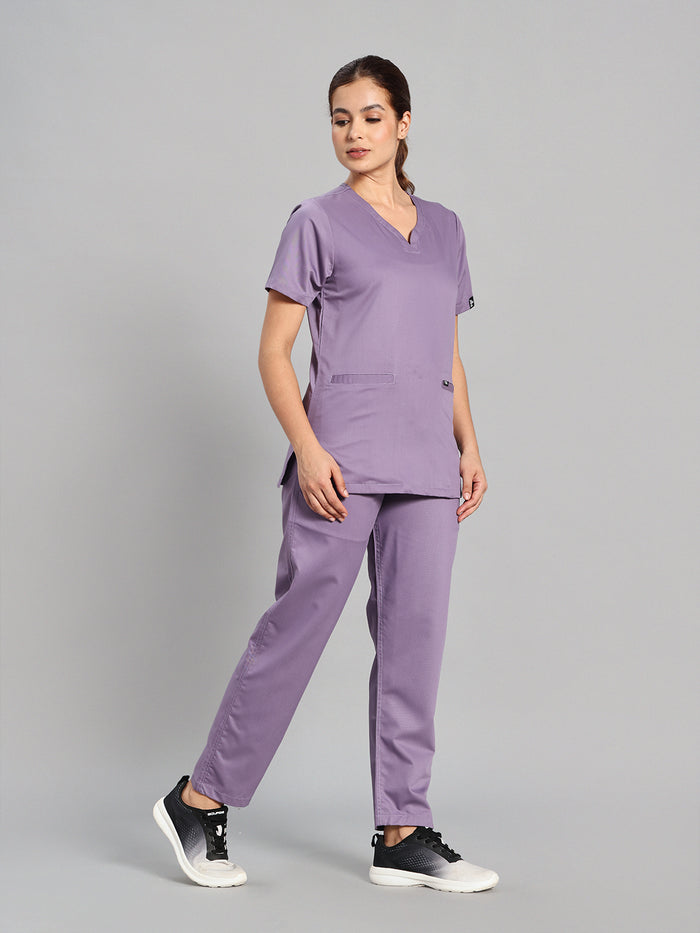 Move Lite Women Ube (Soft V Neck) Scrub Set