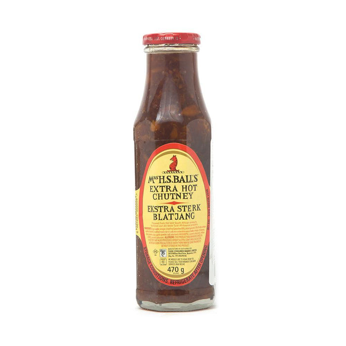 Mrs. Balls Chutney: Extra Hot (470 g) from South Africa - AubergineFoods.com