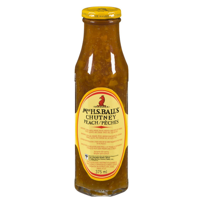 Mrs. Balls Chutney: Peach (470 g) from South Africa - AubergineFoods.com