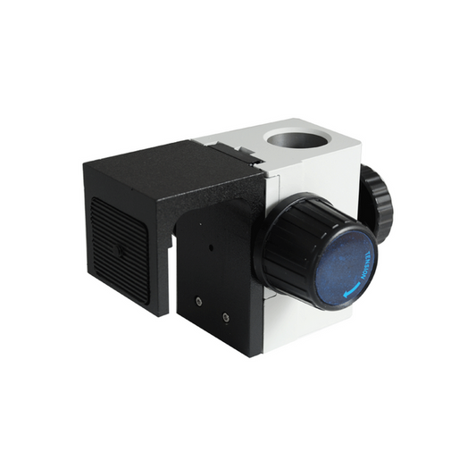 N Adapter E-Arm, Microscope Coarse Focus Block, 32mm Post Hole, SKU SA02041105, three quarter front view