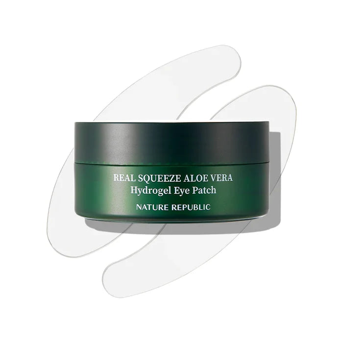 NATURE REPUBLIC real squeeze aloe vera hydrogel eye patch شرائح العين بالالوفيرا من نيجر ريببلك
