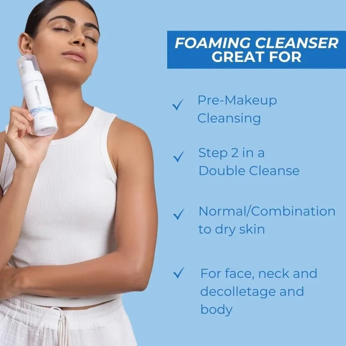 Neutriderm Pre-Makeup Skincare Combo, Vitamin E Moisturiser Lotion 125 ml And Foaming Cleanser 150 ml