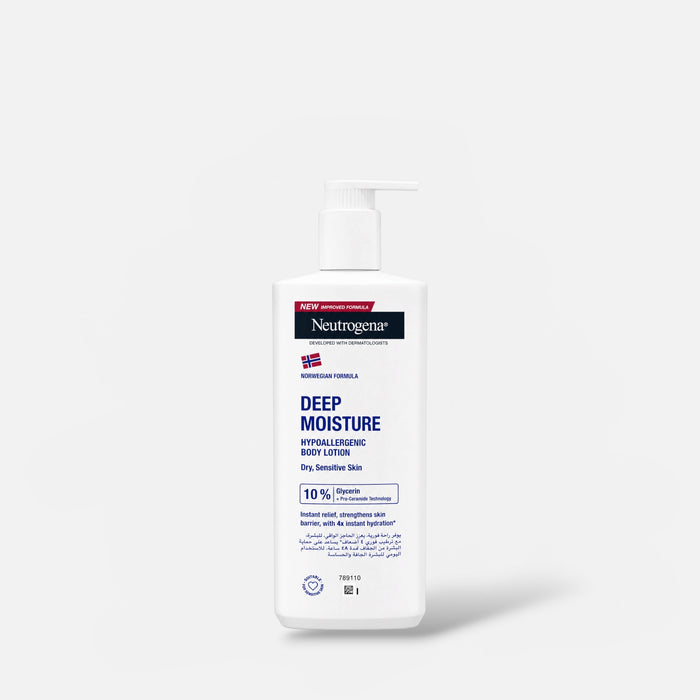 Neutrogena Deep Moisture Hypoallergenic Body Lotion 400ml لوشن الجسم نيوتروجينا ديب مويستشر المضاد للحساسية