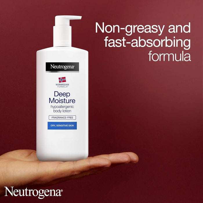 Neutrogena Deep Moisture Hypoallergenic Body Lotion 400ml لوشن الجسم نيوتروجينا ديب مويستشر المضاد للحساسية - Princess Cosmetics Qatar