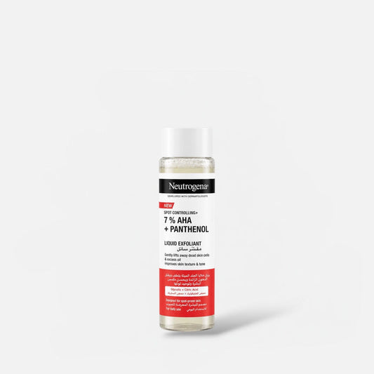 Neutrogena Spot Controlling 7% AHA + Panthenol Liquid Exfoliant 125ml مقشر سائل نيتروجينا للتحكم في البقع بتركيز 7% من أحماض ألفا هيدروكسي + بانثينول - Princess Cosmetics Qatar