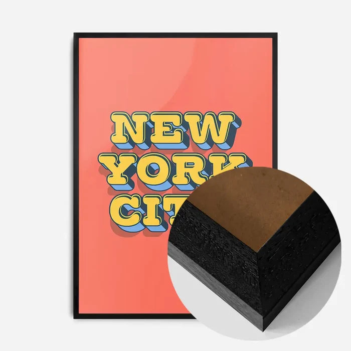 21x30cm | 8¼ x 11¾in / Black Wood Frame