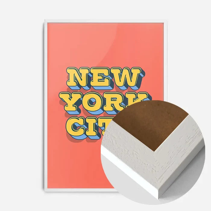 21x30cm | 8¼ x 11¾in / White Wood Frame